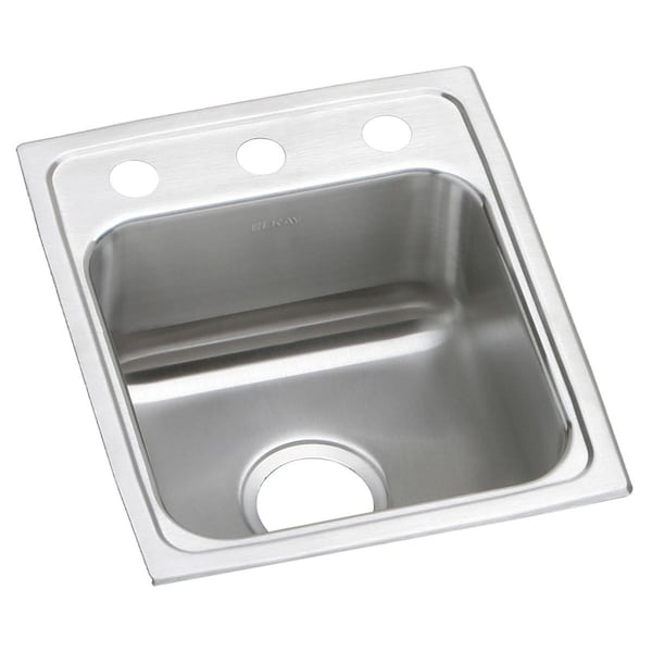 Lustertone Stainless Steel 15 X 17-1/2 X 6-1/2 Single Bowl Top Mount Ada Sink
